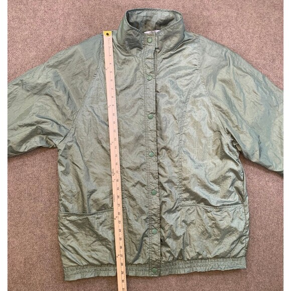 Vintage Haband Jacket Womans L Nylon Button Up Cotton Lined‎ Wind Breaker - Picture 4 of 7